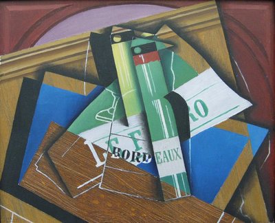 Las botellas de Burdeos de Juan Gris